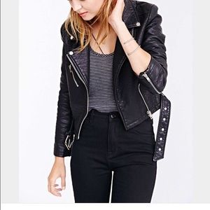 Urban Outfitters cropped leather jacket
